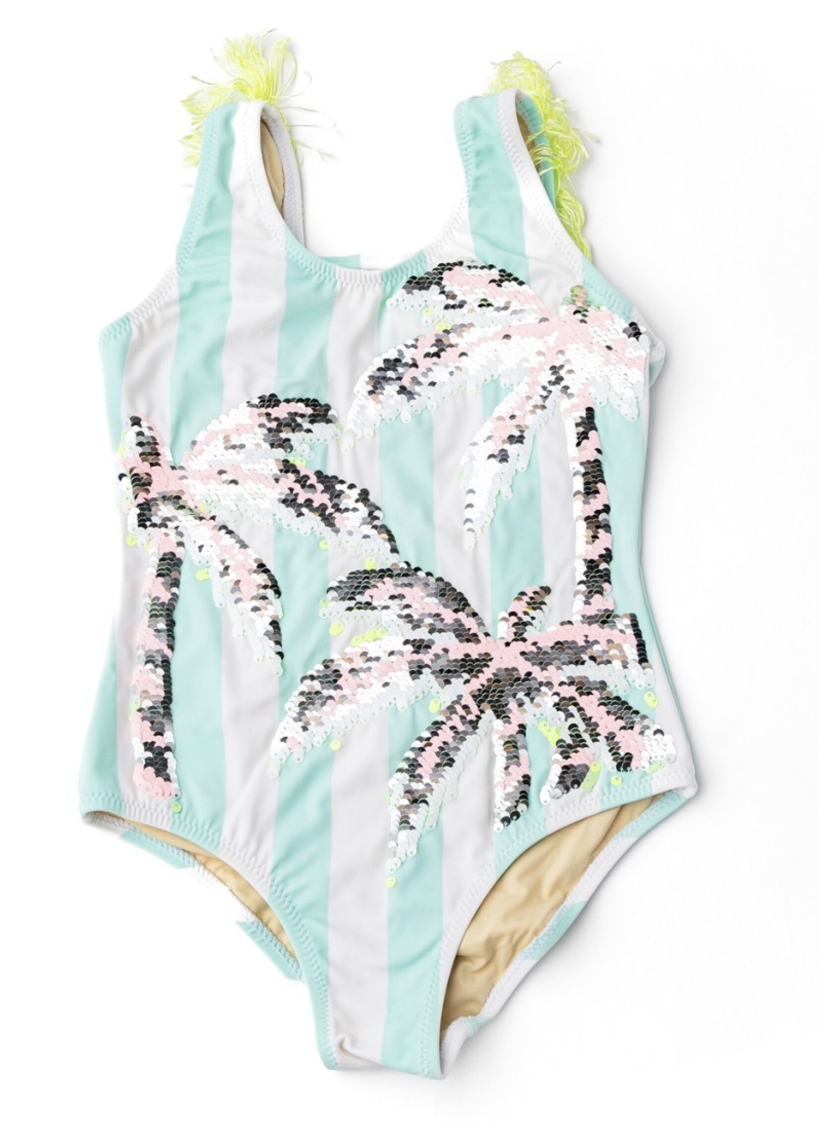 PALM STRIPE 1PC SEQUENCE FRINGE