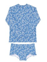 BLUE FLORAL RASHGUARD SET