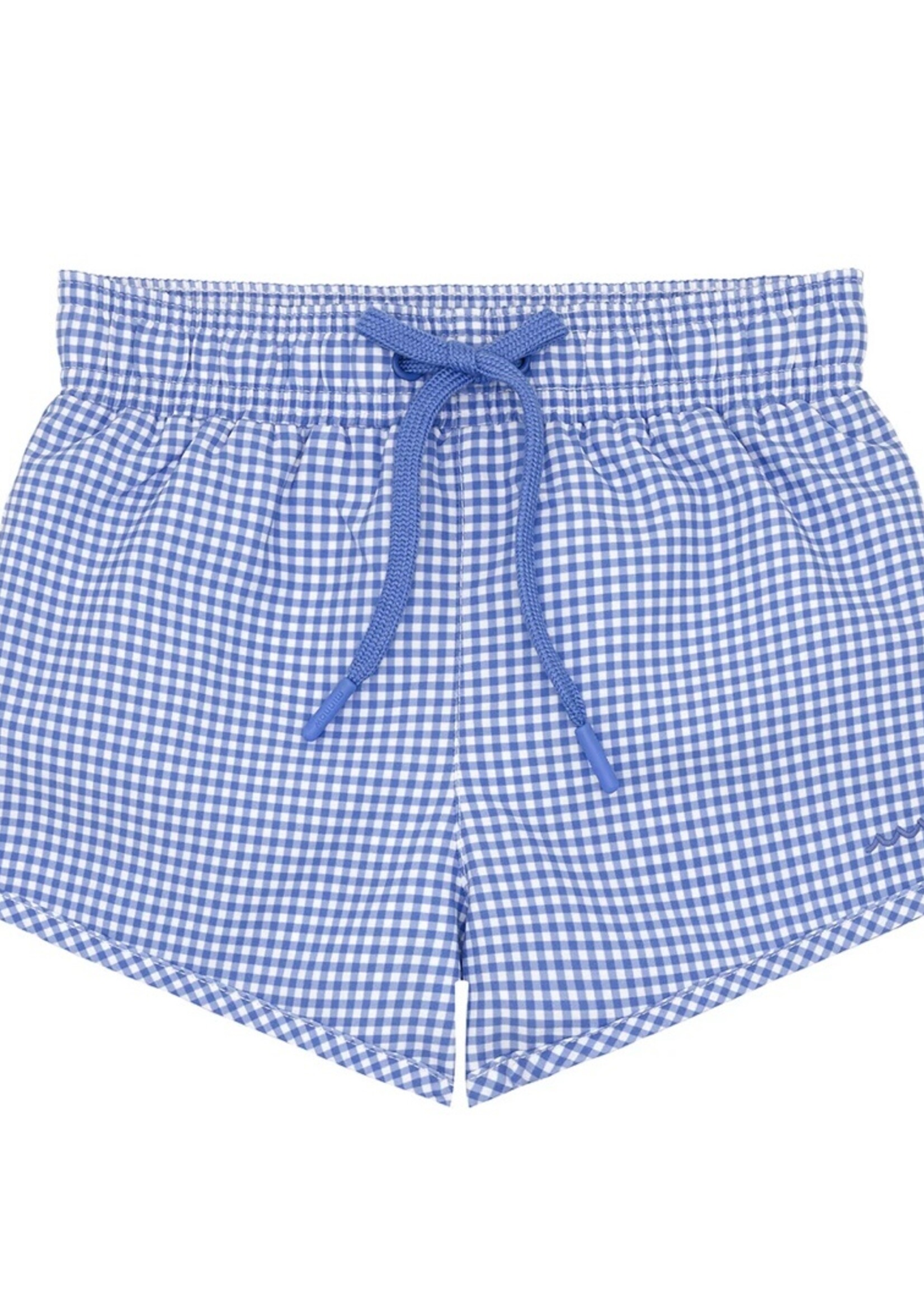 BLUE MICRO GINGHAM BOARDIE