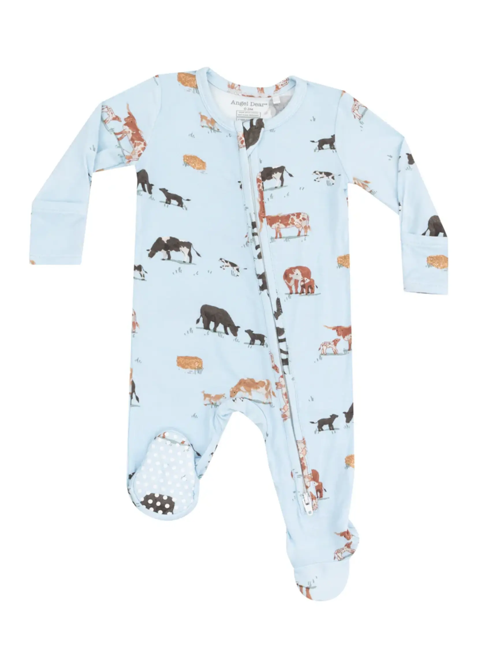 COW FAMILIES 2 WAY ZIPPER FOOTIE