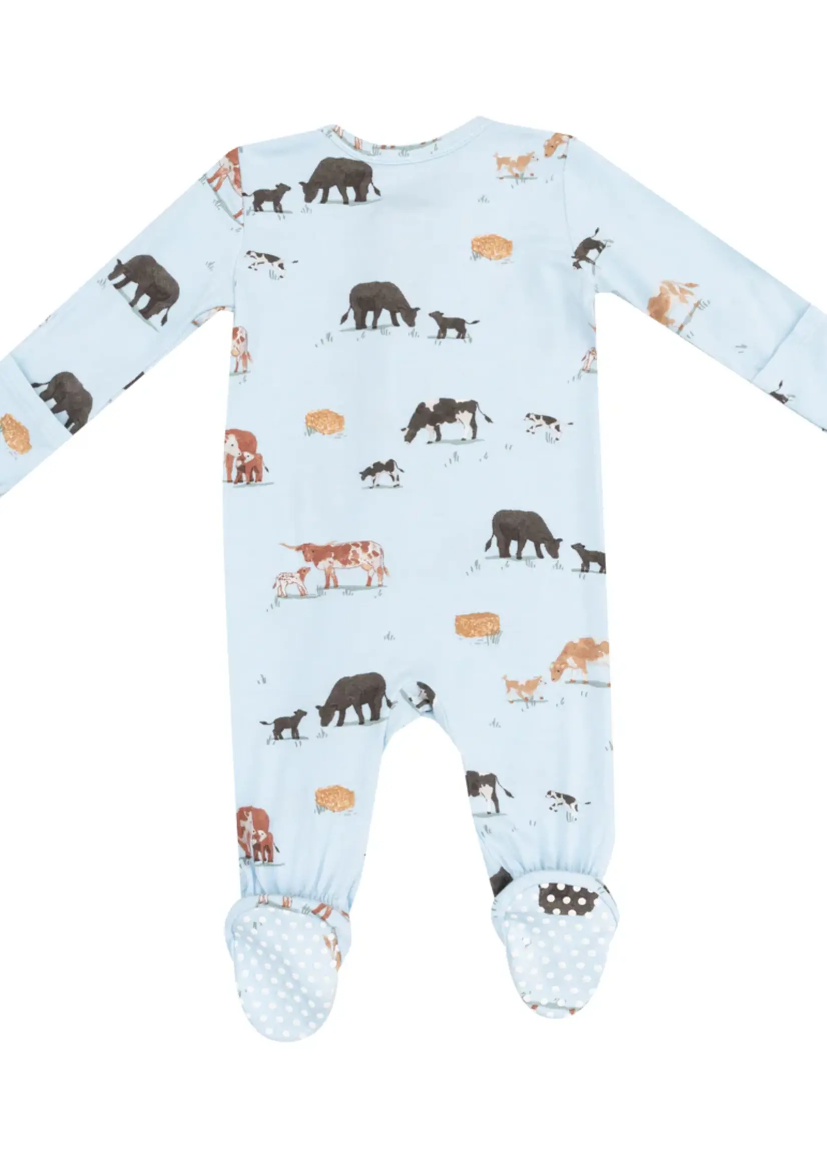 COW FAMILIES 2 WAY ZIPPER FOOTIE