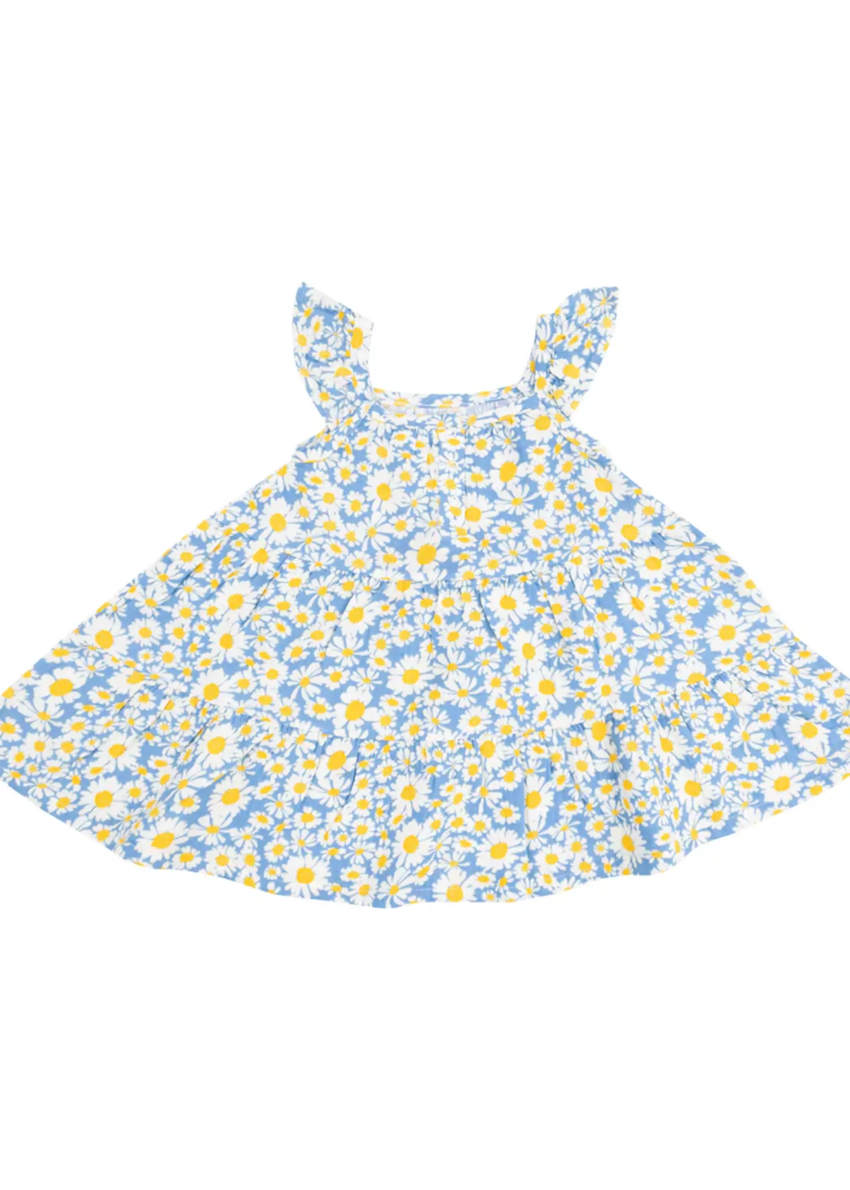 BLUE SHASTA DAISY SUNDRESS & DIAPER SET