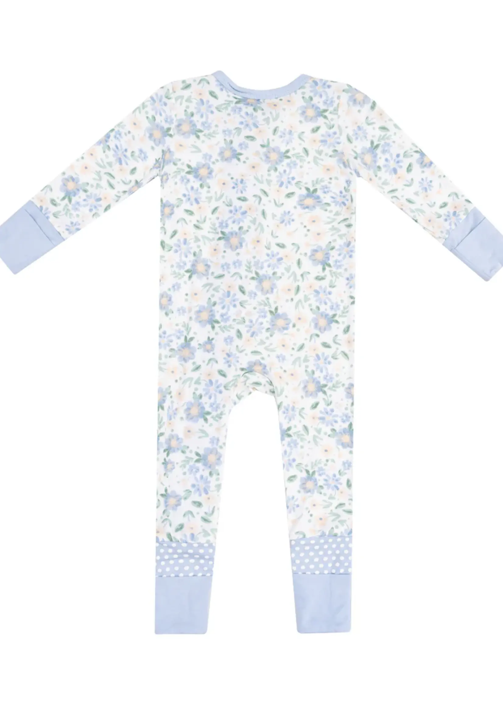 BLUE BABY VERONICAL 2 WAY ZIPPER ROMPER