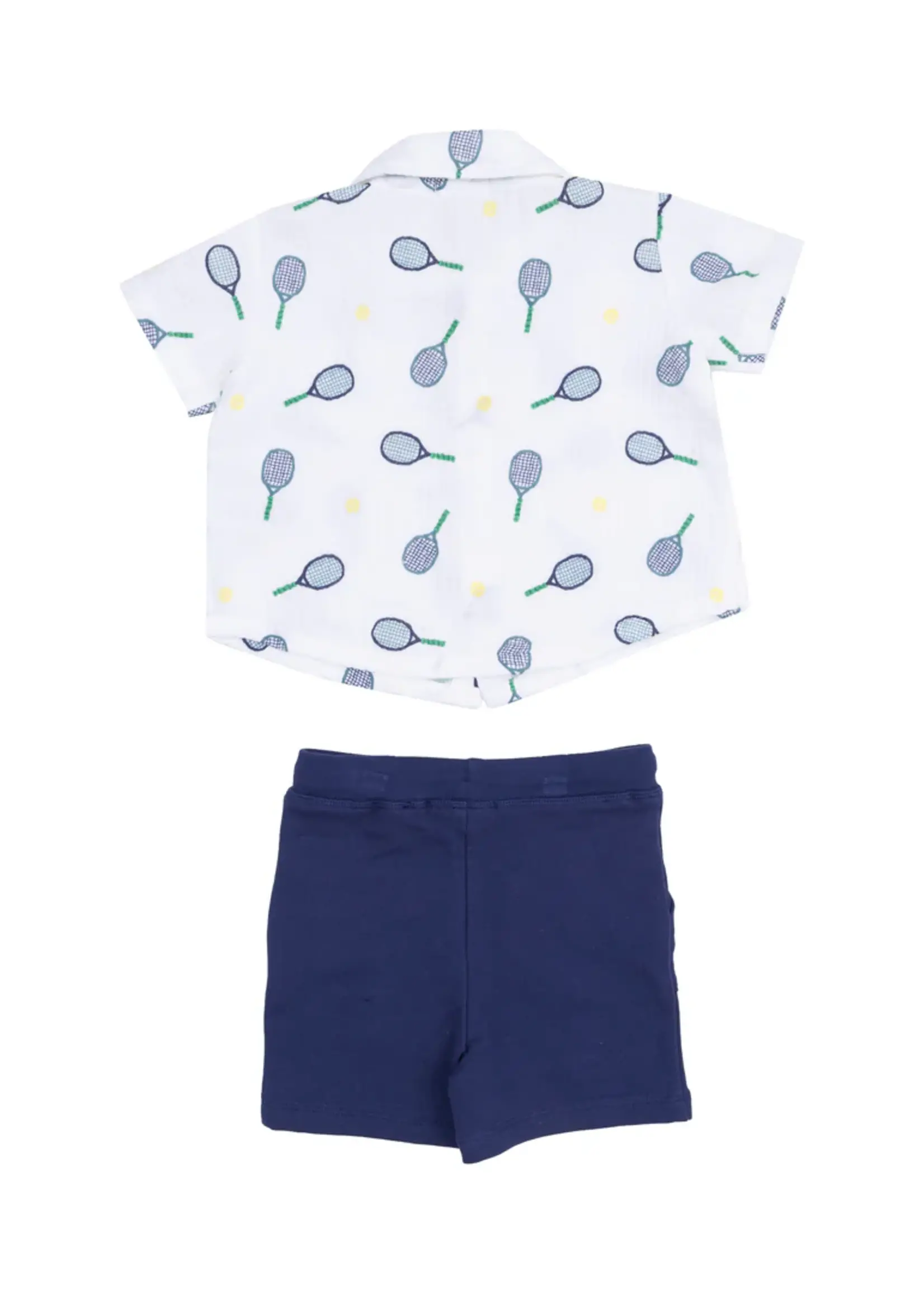 TENNIS POLO MUSLIN W/TERRY SHORT