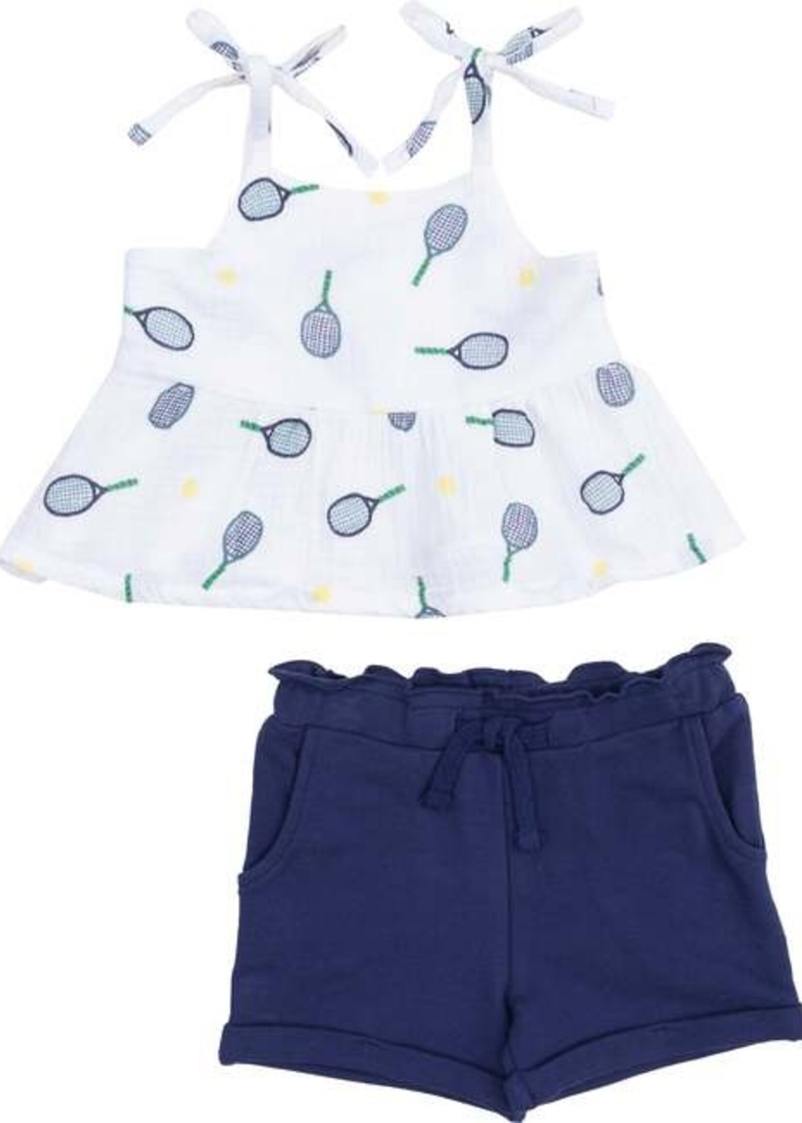 TENNIS TANK W/ MUSLIN AND SHORT TERRY