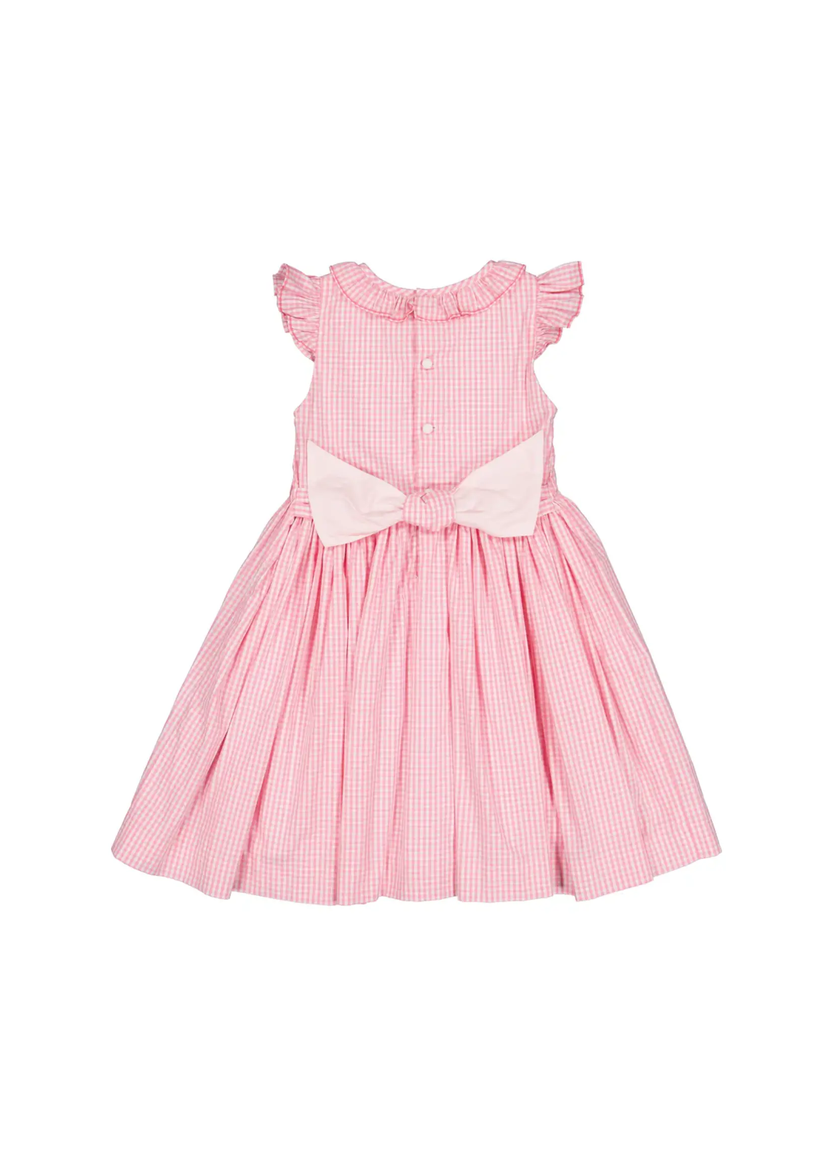 TULIP PINK GINGHAM SMOCKED DRESS