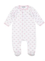 PINK MY FIRST SAILBOAT PRINTED FOOTIE