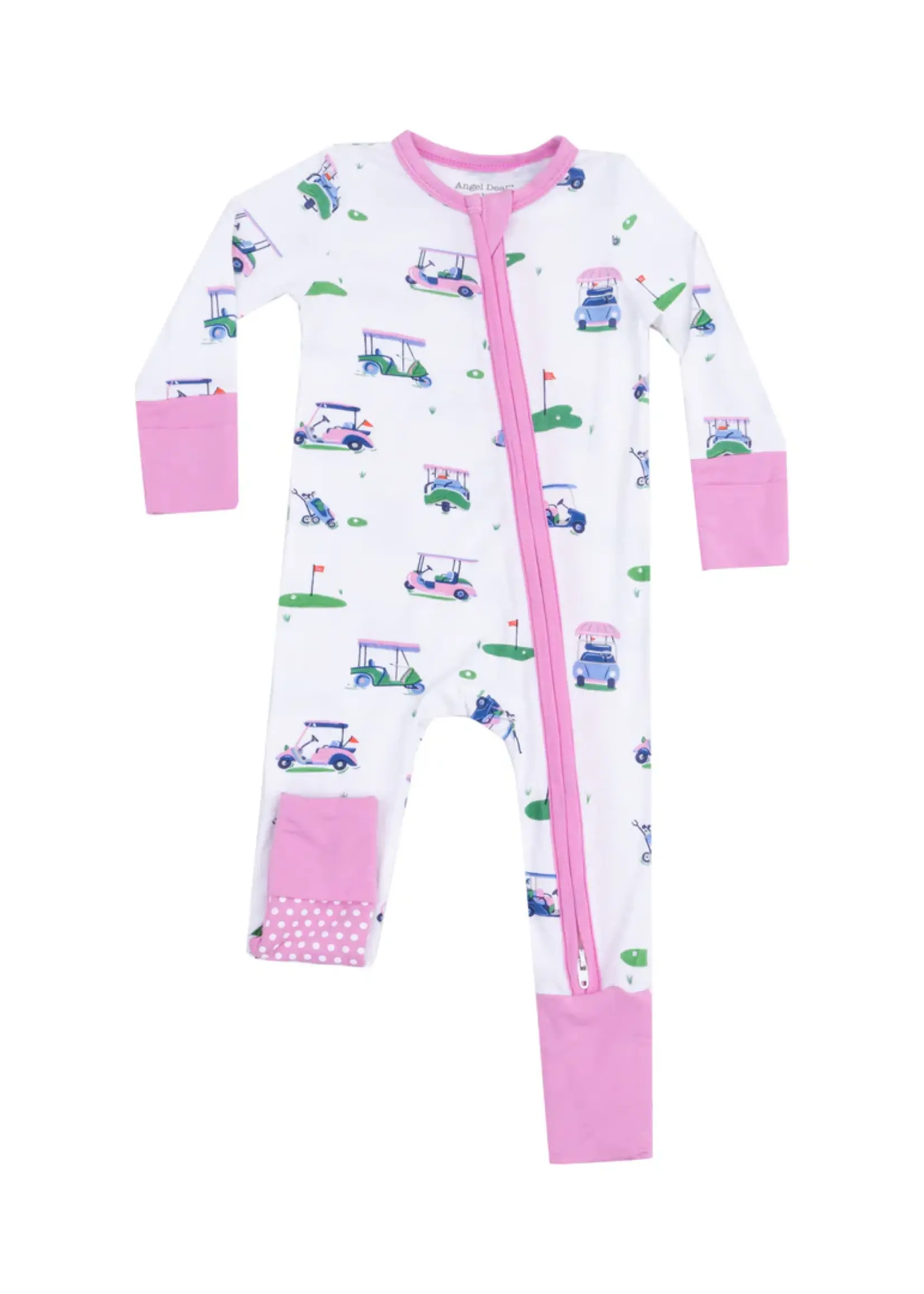 VINTAGE GOLF PINK 2 WAY ZIPPER ROMPER