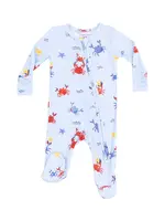 CRAYON CRABS 2 WAY ZIPPER FOOTIE
