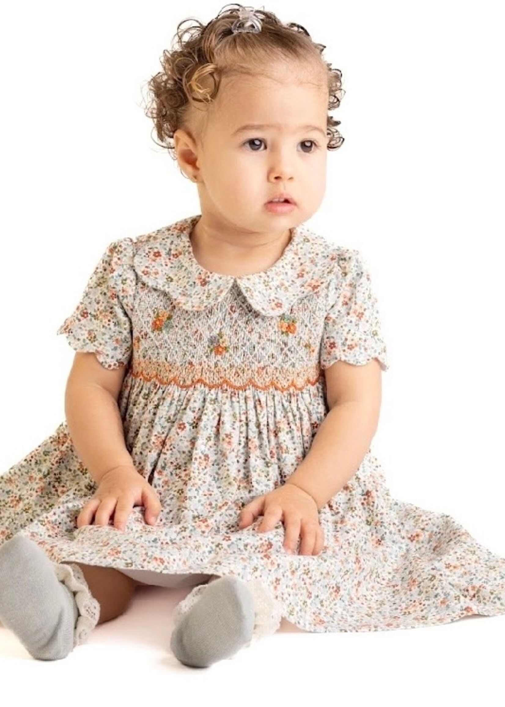 GREEN AUTUMN SMOCK DRESS