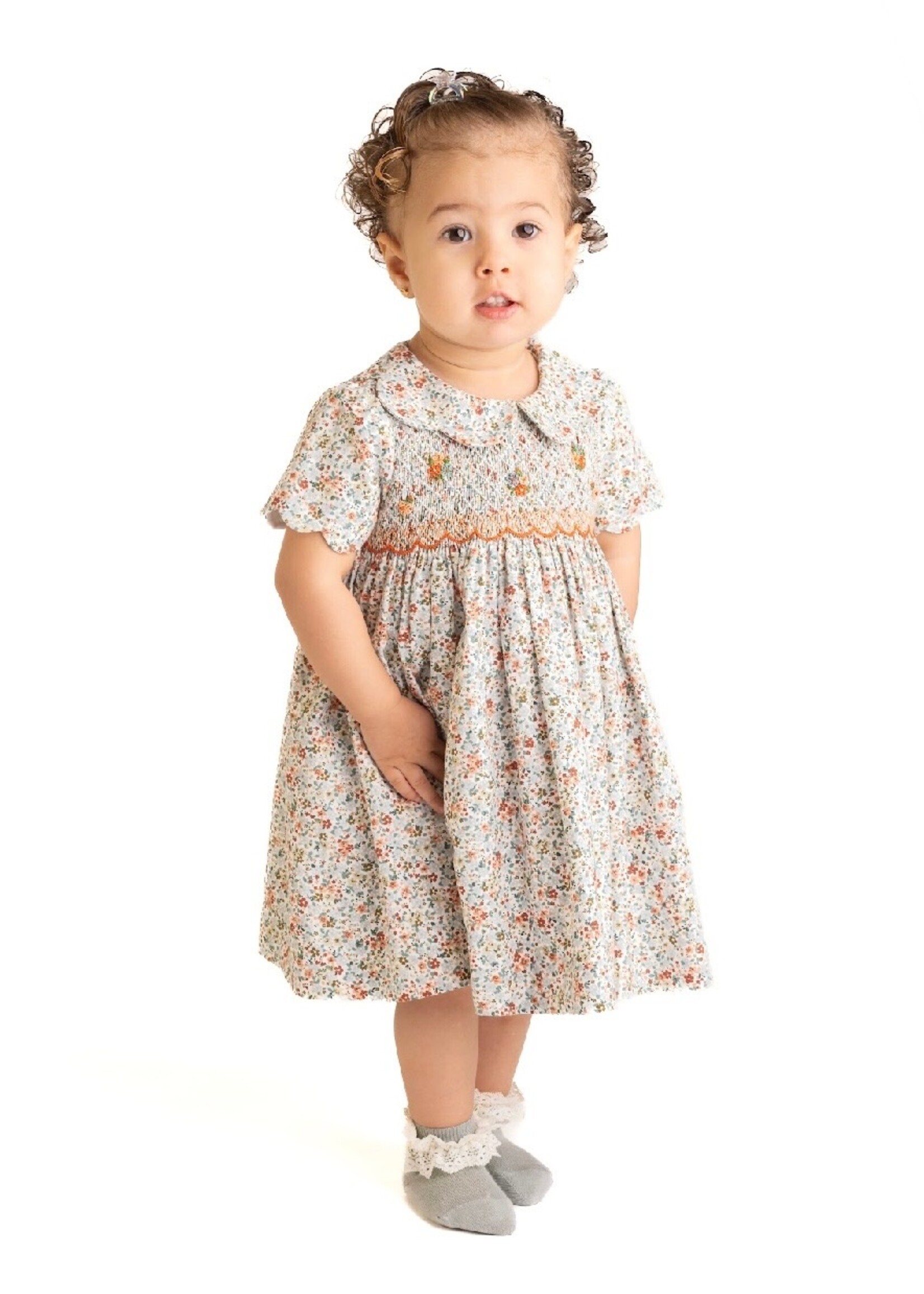 GREEN AUTUMN SMOCK DRESS