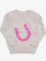 PINK HORSESHOE KNIT SWEATER