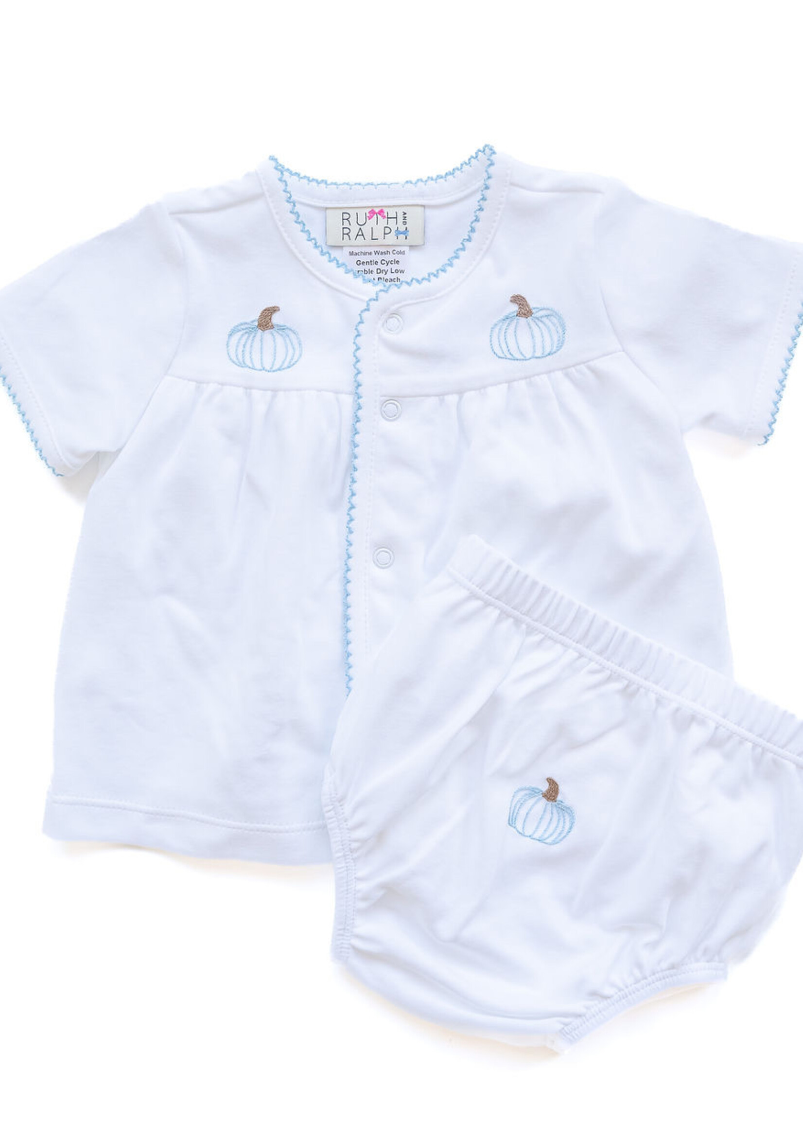BLUE PUMPKIN DIAPER SET