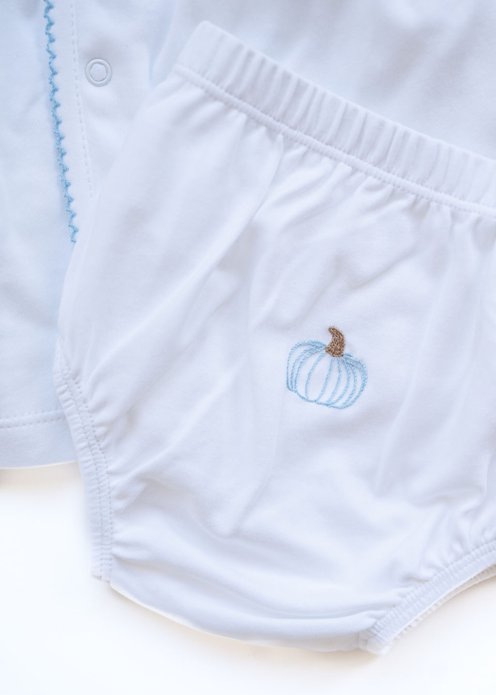 BLUE PUMPKIN DIAPER SET