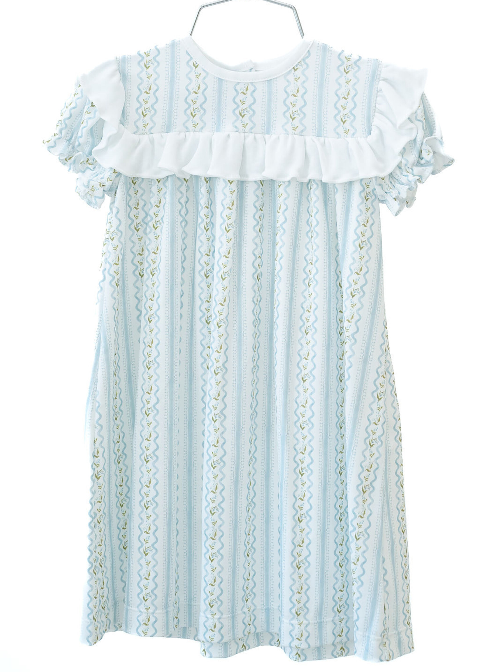 WINTER LILY RUFFLE DRESS