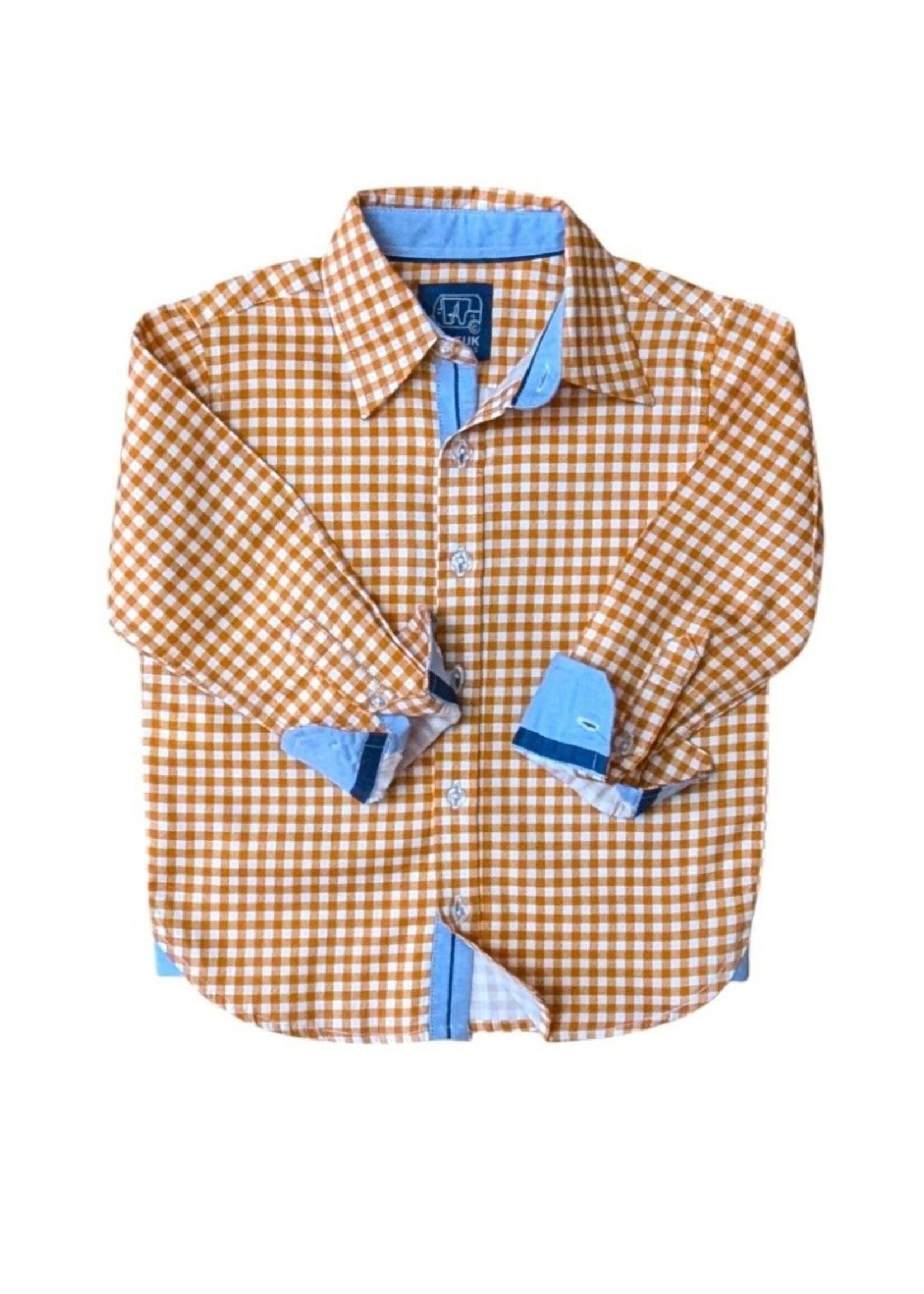 GINGHAM ORANGE SHIRTS