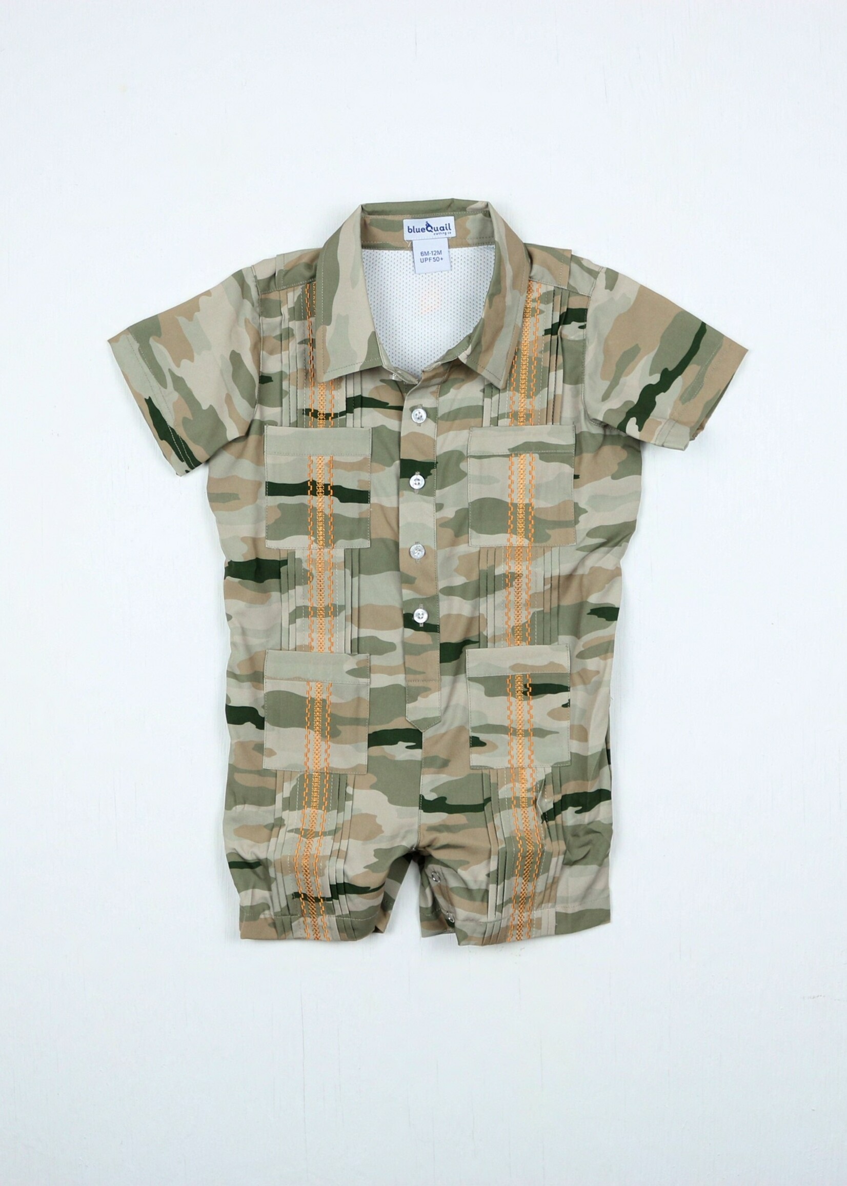 CLASSIC CAMO GUAYABERA ROMPER