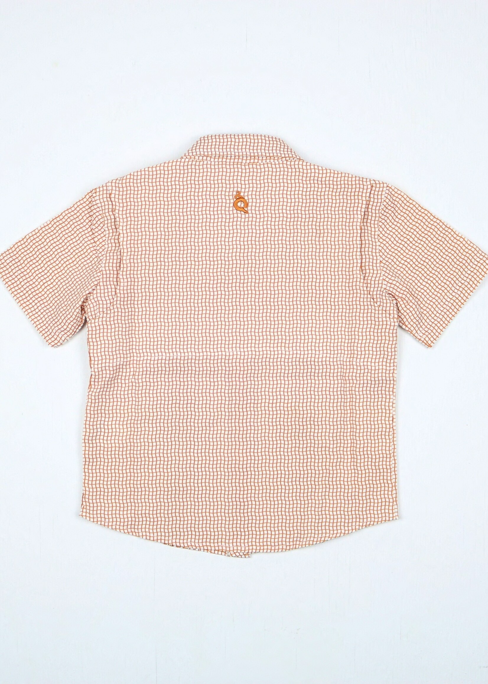 BURNT ORANGE GUAYABERA SHIRT