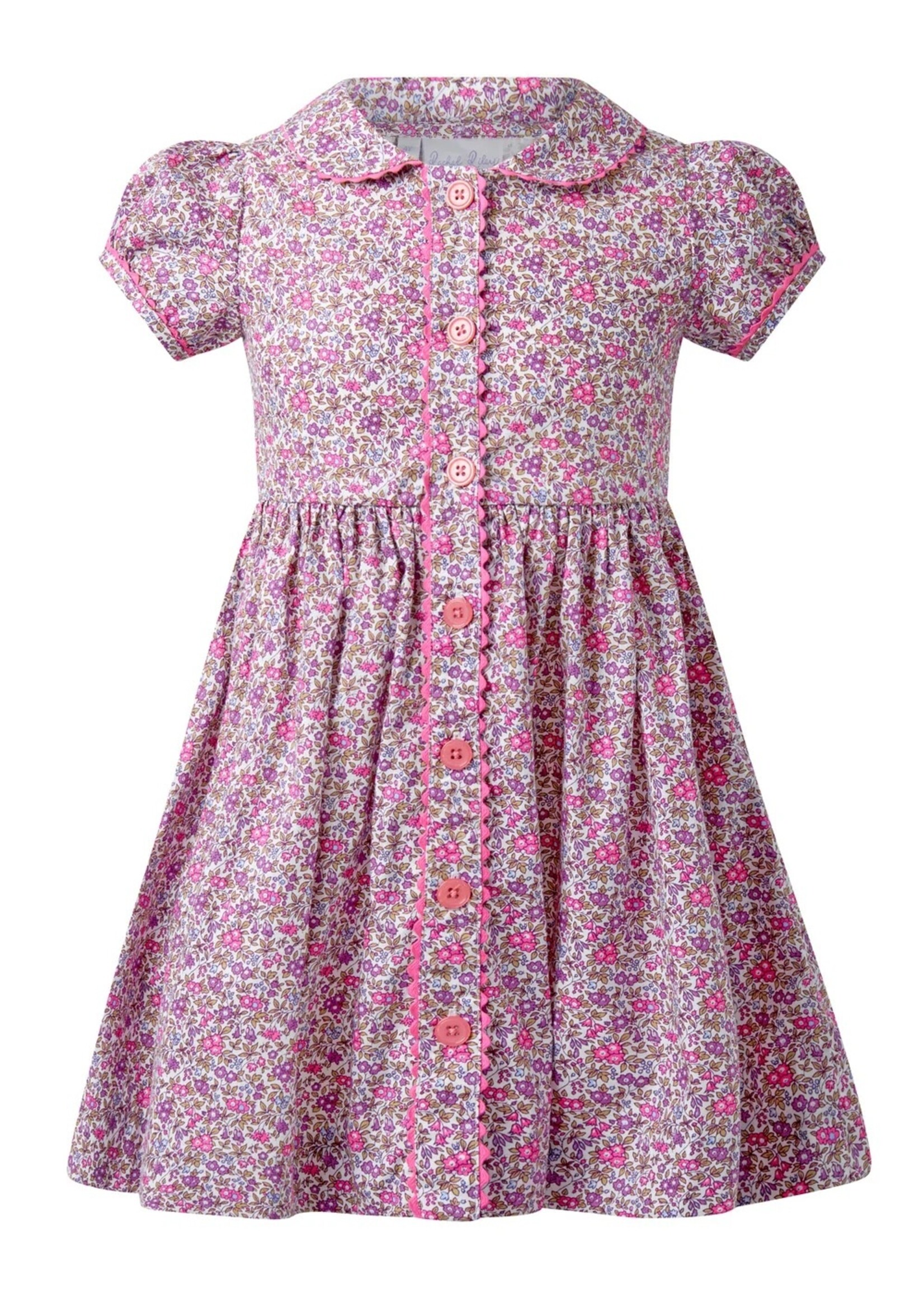 PURPLE FLORAL BUTTON FRONT