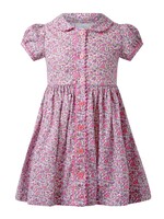 PURPLE FLORAL BUTTON FRONT BABY