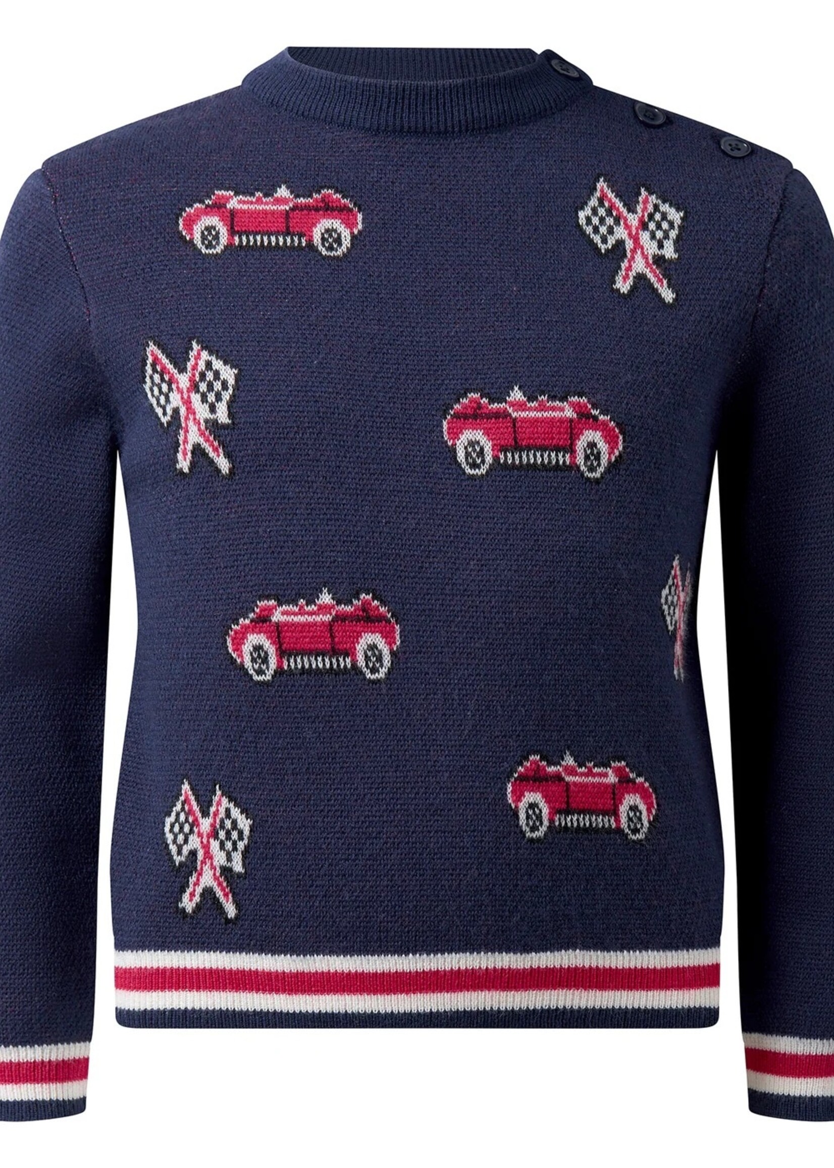 CAR INTARSIA SWEATER