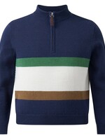 STRIPE HALF-ZIP