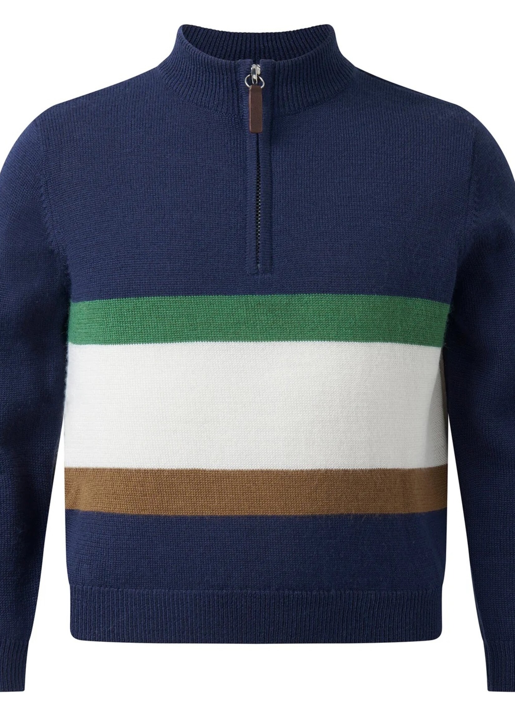 STRIPE HALF-ZIP