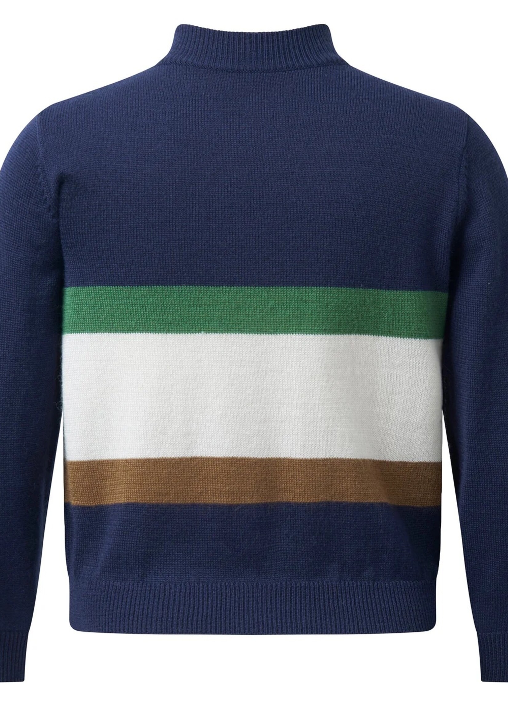 STRIPE HALF-ZIP