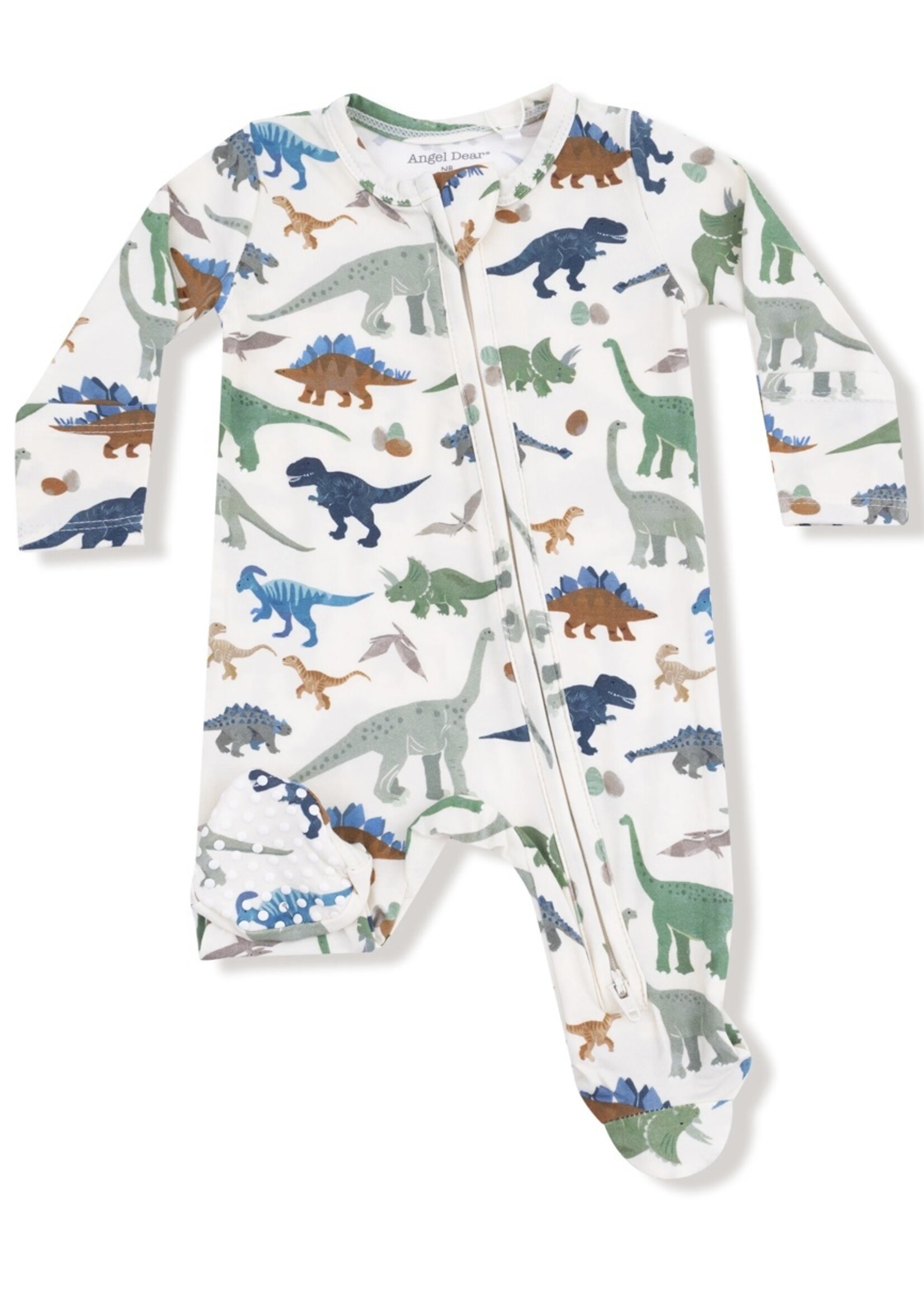 WASHY DINOS ZIPPER FOOTIE