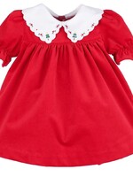 RED HOLLY JOLLY VELVET MILLER DRESS
