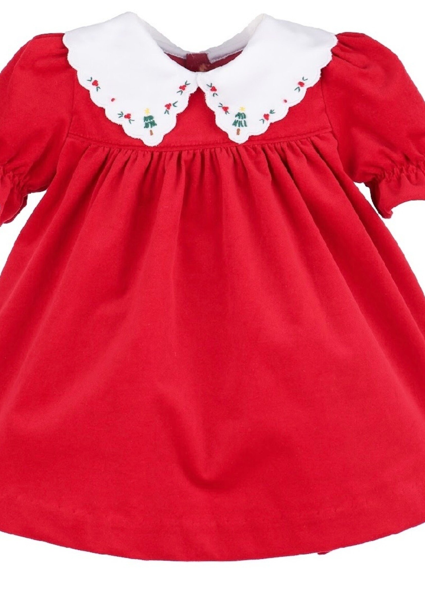 RED HOLLY JOLLY VELVET MILLER DRESS