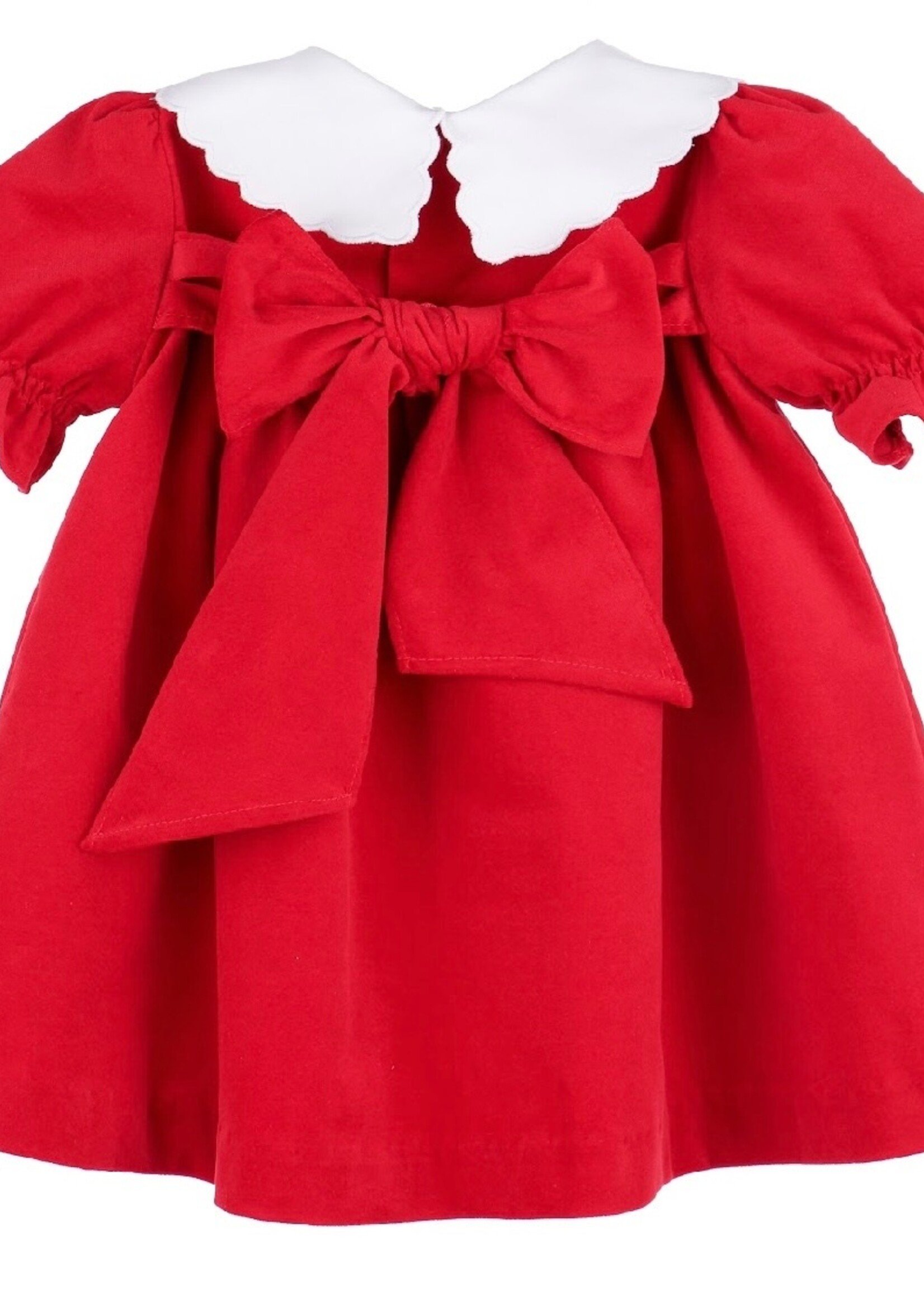 RED HOLLY JOLLY VELVET MILLER DRESS