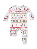 NUTCRACKER FAIR ISLE 2 WAY ZIPPER FOOTIE