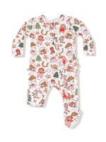 COWGIRL CHRISTMAS ZIPPER RUFFLE BACK FOOTIE