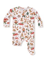 COWBOY CHRISTMAS 2 WAY ZIPPER FOOTIE