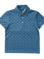 COPEN BLUE FISHING ROD PRINT POLO