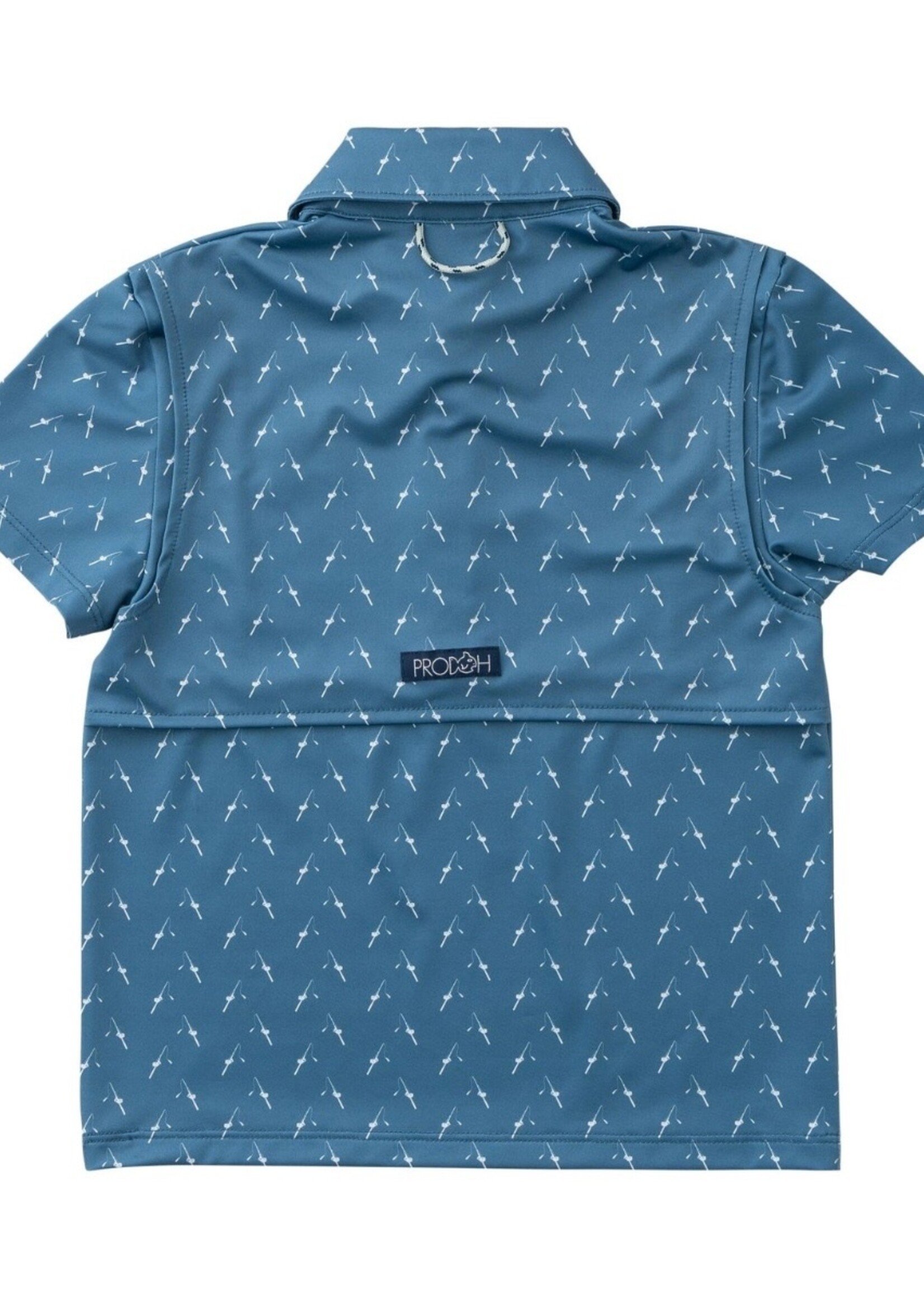 COPEN BLUE FISHING ROD PRINT POLO