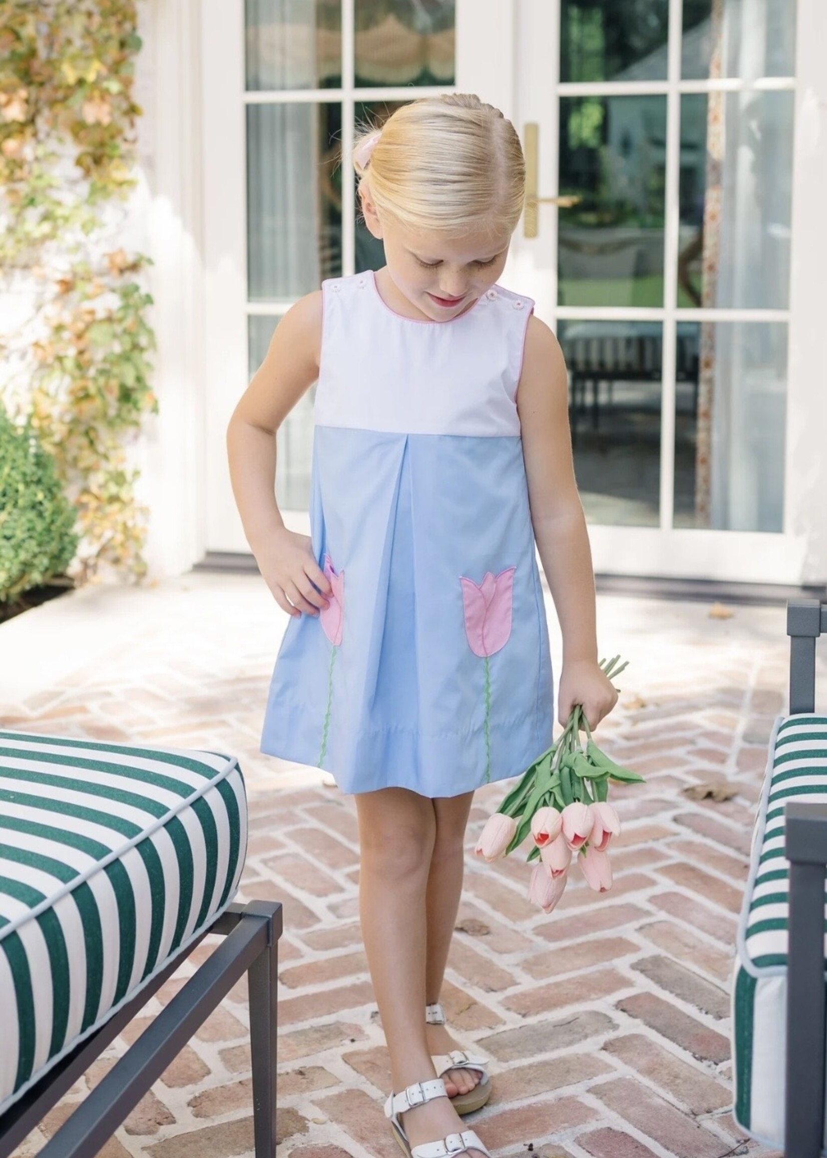 MAUDE BLUE FLOWER DRESS