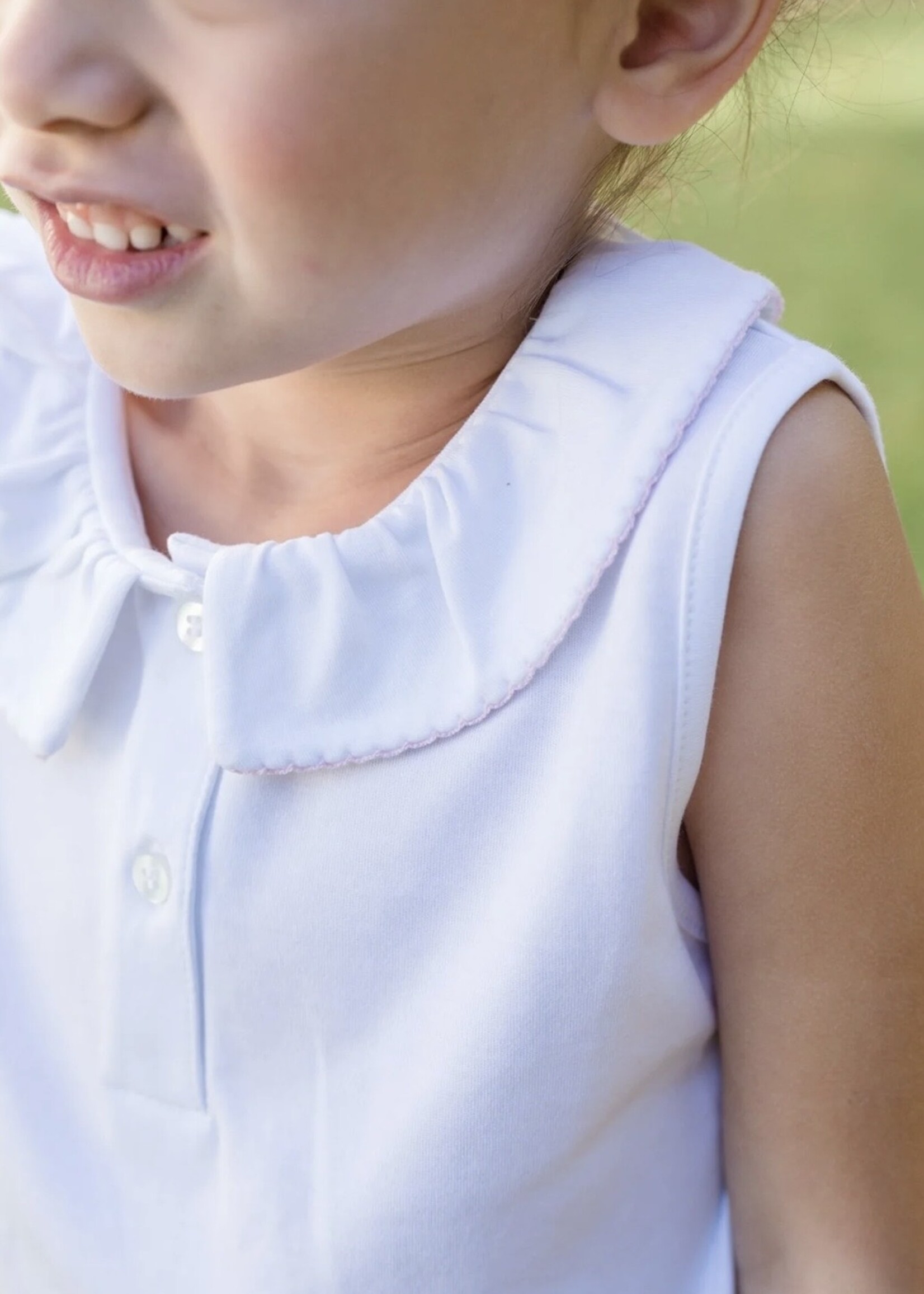 GIRL SHIRTS S/L W/PINK TRIM