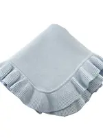 BLUE RUFFLE BLANKET