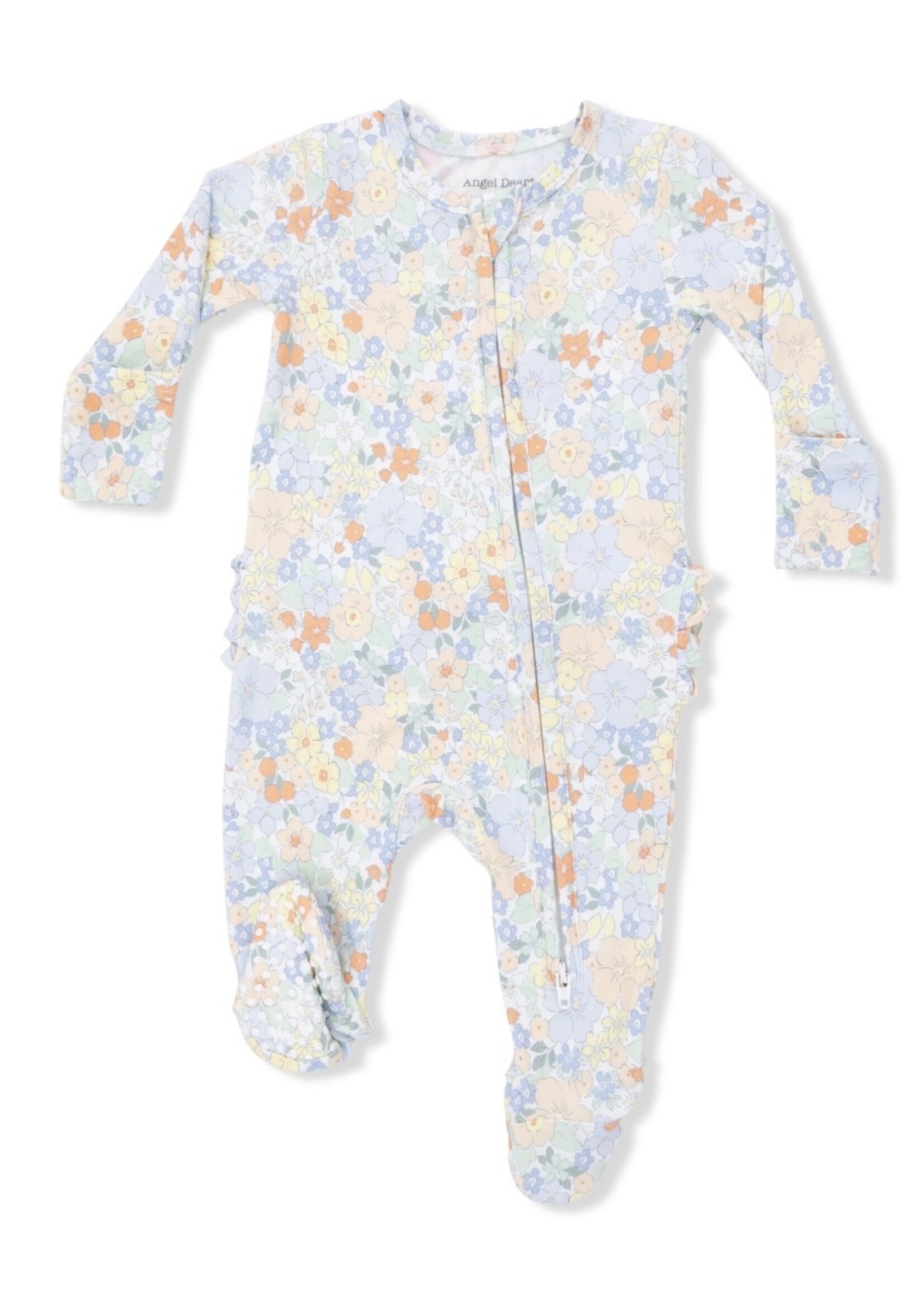 GEORGIA FLORAL 2 WAY RUFFLE BACK ZIPPER FOOTIE