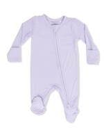 SOLID ORCHID PETAL 2 WAY ZIPPER FOOTIE