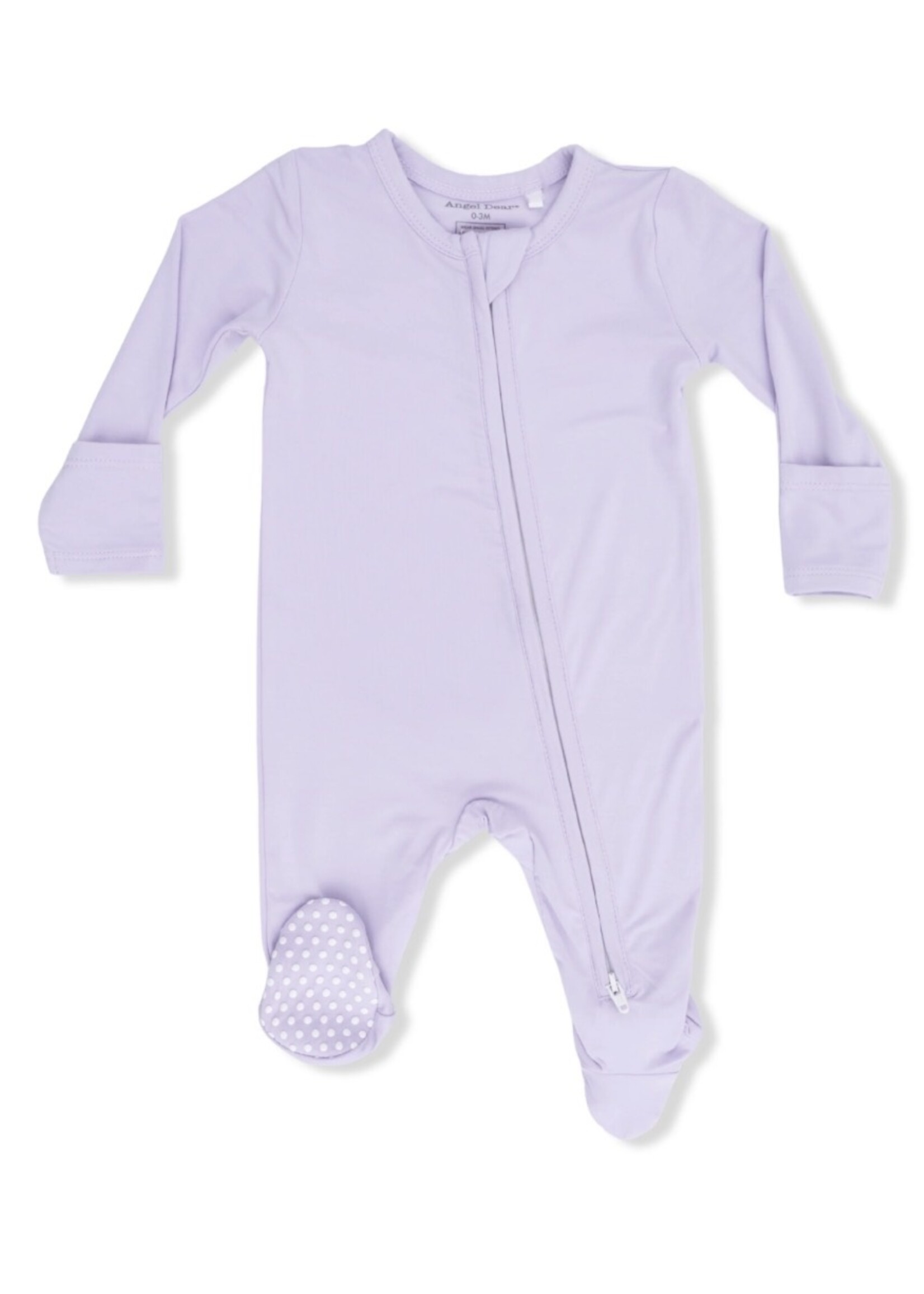 SOLID ORCHID PETAL 2 WAY ZIPPER FOOTIE