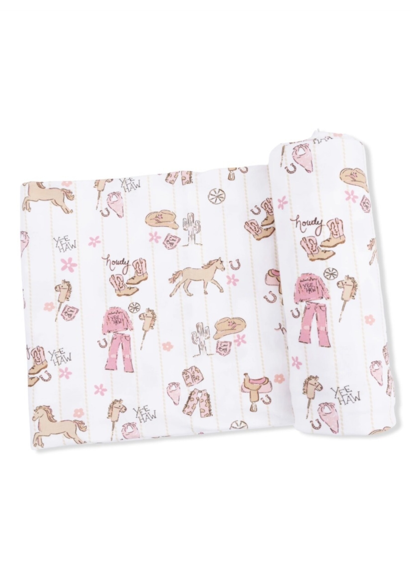 COWGIRL NURSERY SWADDLE BLANKET