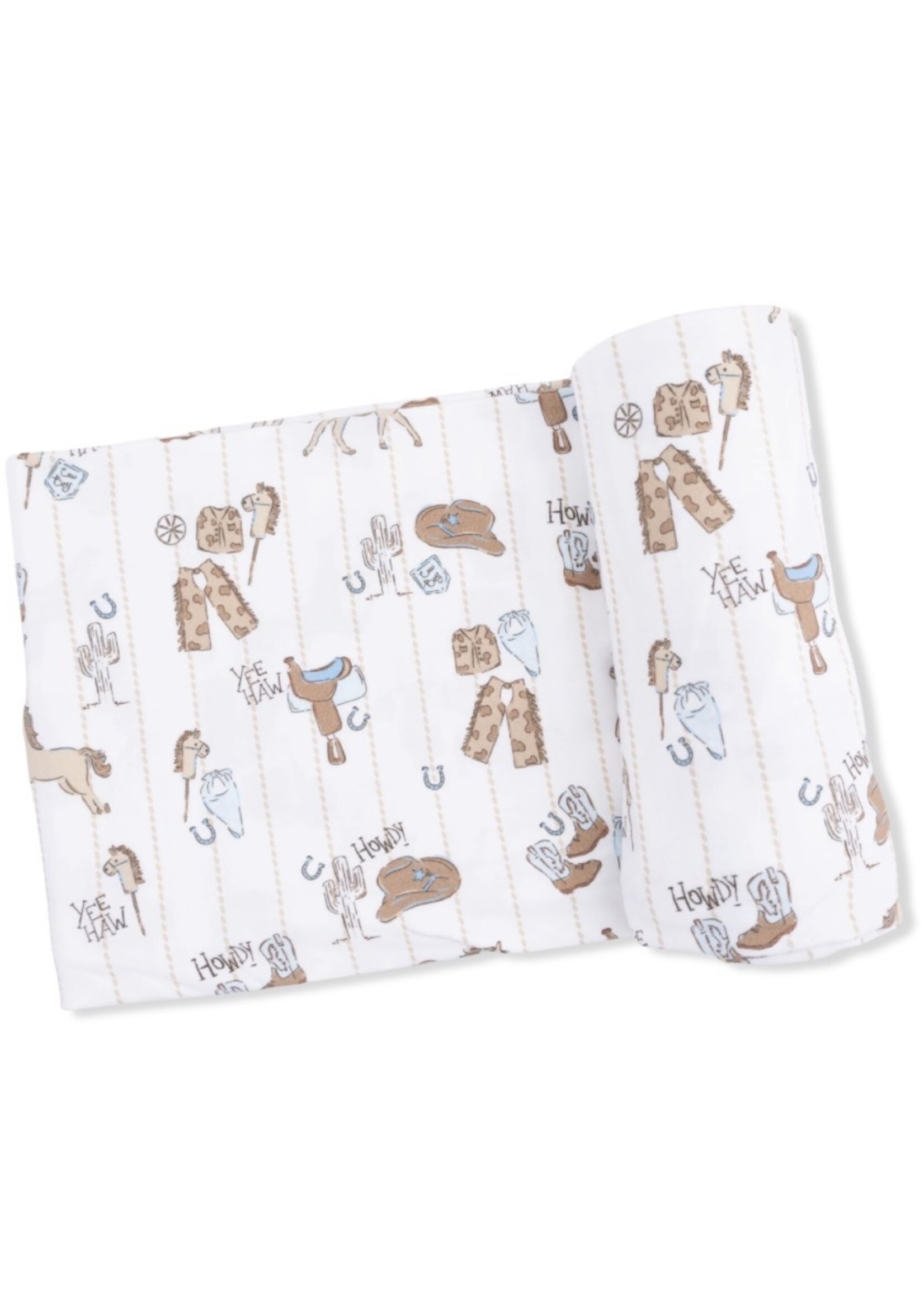COWBOY NURSERY SWADDLE BLANKET