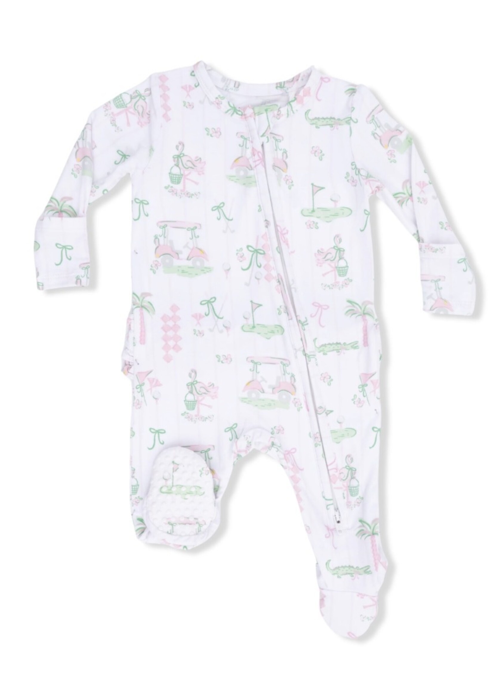 PRETTY GOLF 2 WAY RUFFLE BACK ZIPPER FOOTIE