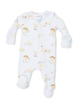 VINTAGE SPRING DUCKLINGS GREEN 2 WAY ZIPPER FOOTIE