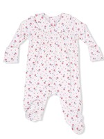 JOLI ROSETTE SMOCKED PETER PAN SNAP FOOTIE
