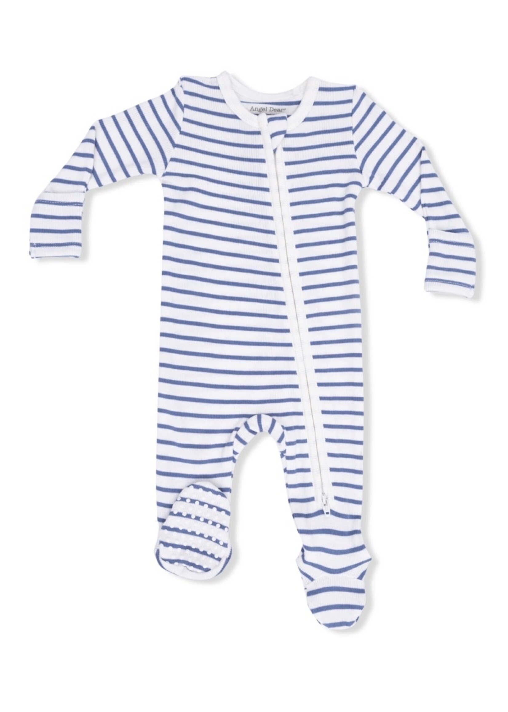 NAVY STRIPE 2 WAY ZIPPER FOOTIE