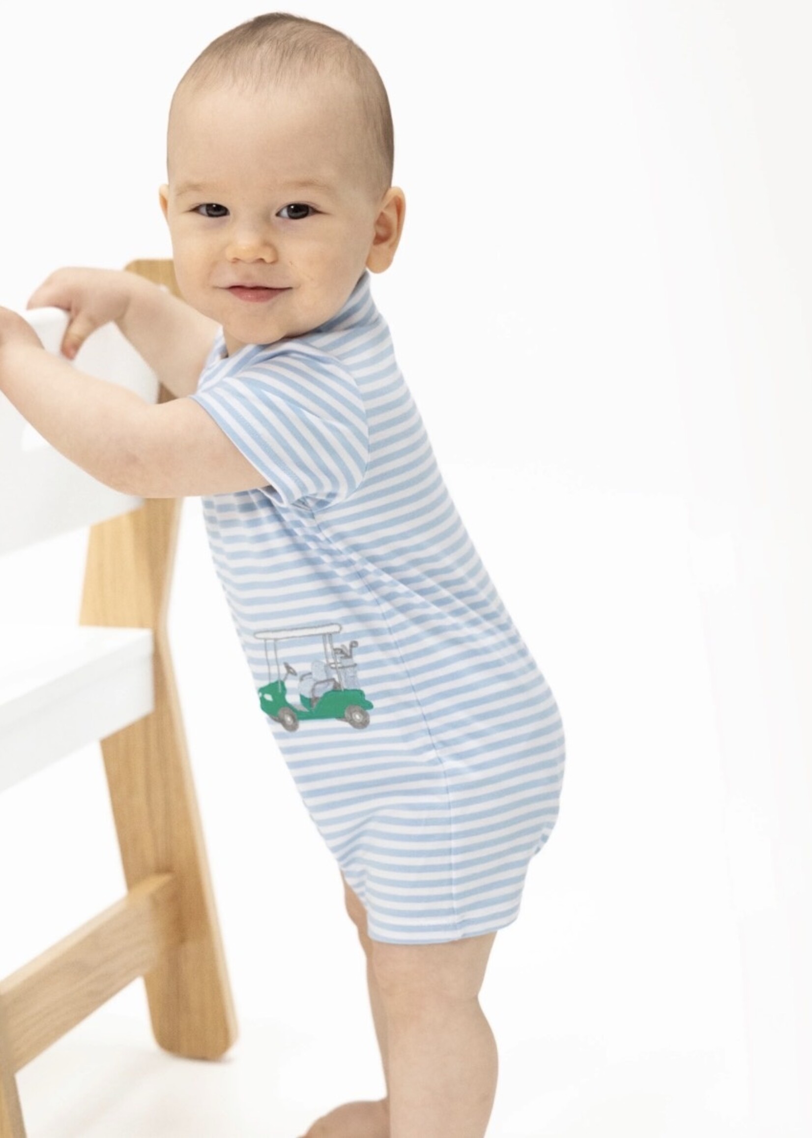 STRIPED GOLF POLO SHORTIE